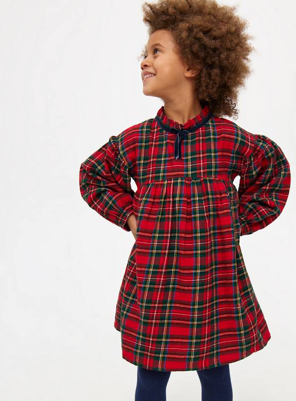 Red Tartan Dress & Tights Set 2-3 years